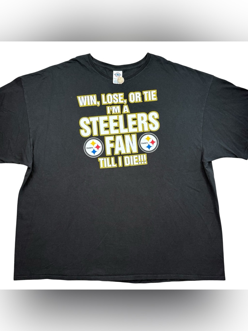 Pittsburgh Steelers Football Fan Win, Lose, or Tie Till I Die Men’s t-shirt 4XL